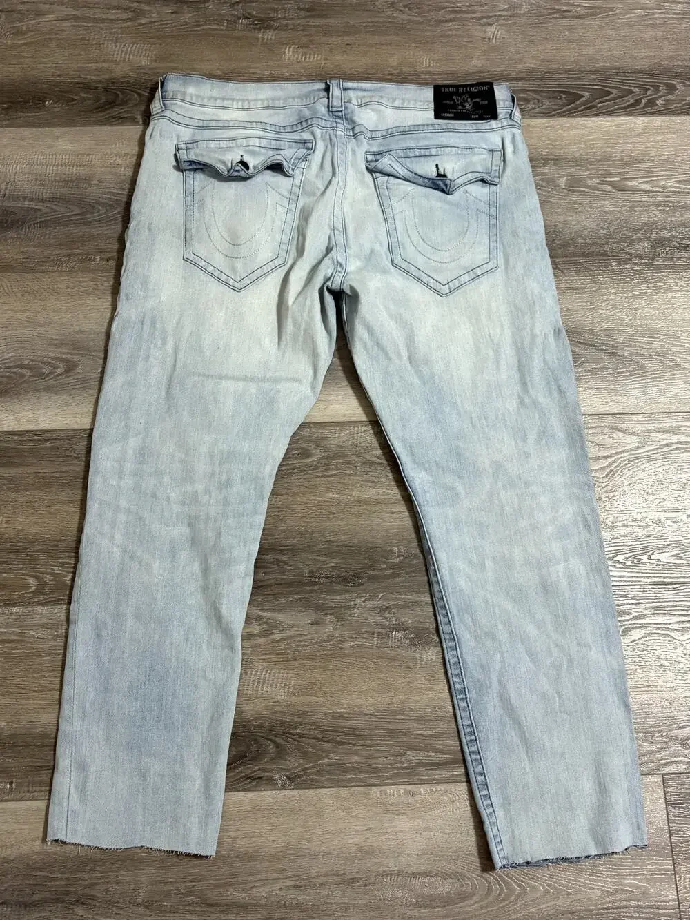 True Religion Light Wash Geno Relaxed Slim Jeans Retro Y2K Skater - Men’s 40x30